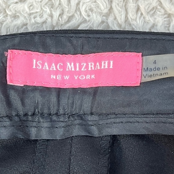 Isaac Mizhari 2-Tone Ankle Pants Trousers Front Vibrant Colors Back Black Size 4 - Picture 4 of 5